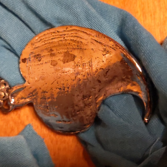 Blue with silver trinket scarf Artizan by Robin Barre - Picture 5 of 6